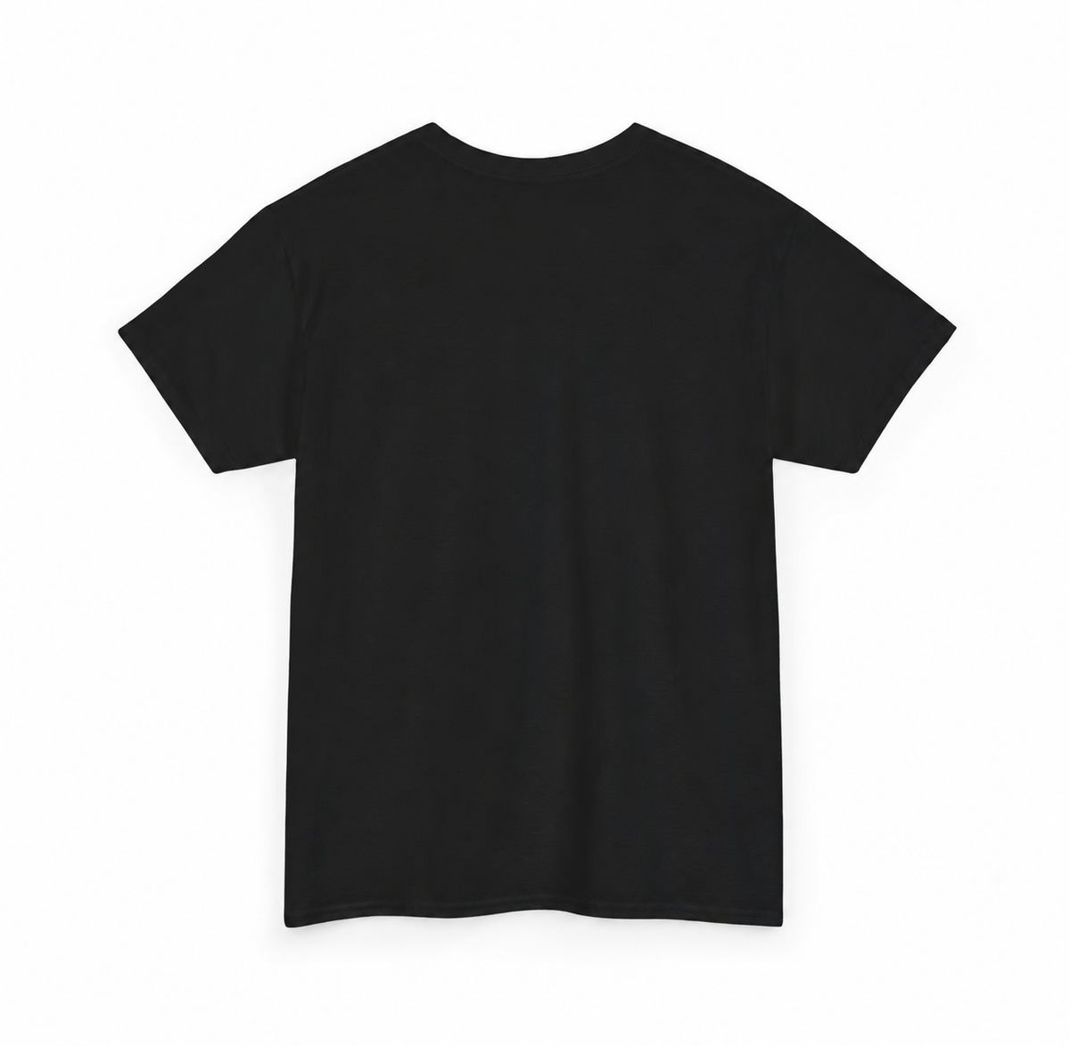 Plain black back of An Appeal to Heaven tee